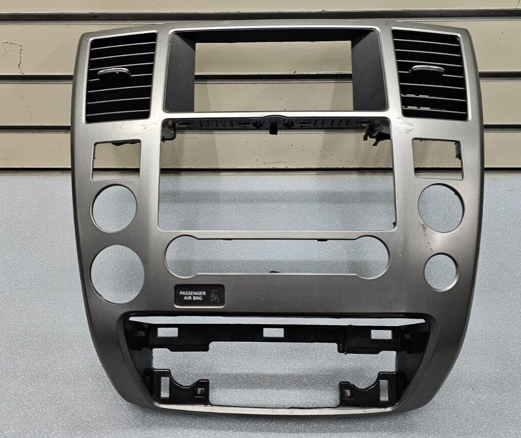 🔥08-15 Armada QX56 Dash FM Radio Climate Bezel Stereo Display Trim Panel Silver