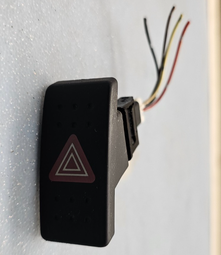 🔥12-15 Kia Rio Hazard Warning Light Control Switch Button Assembly Black
