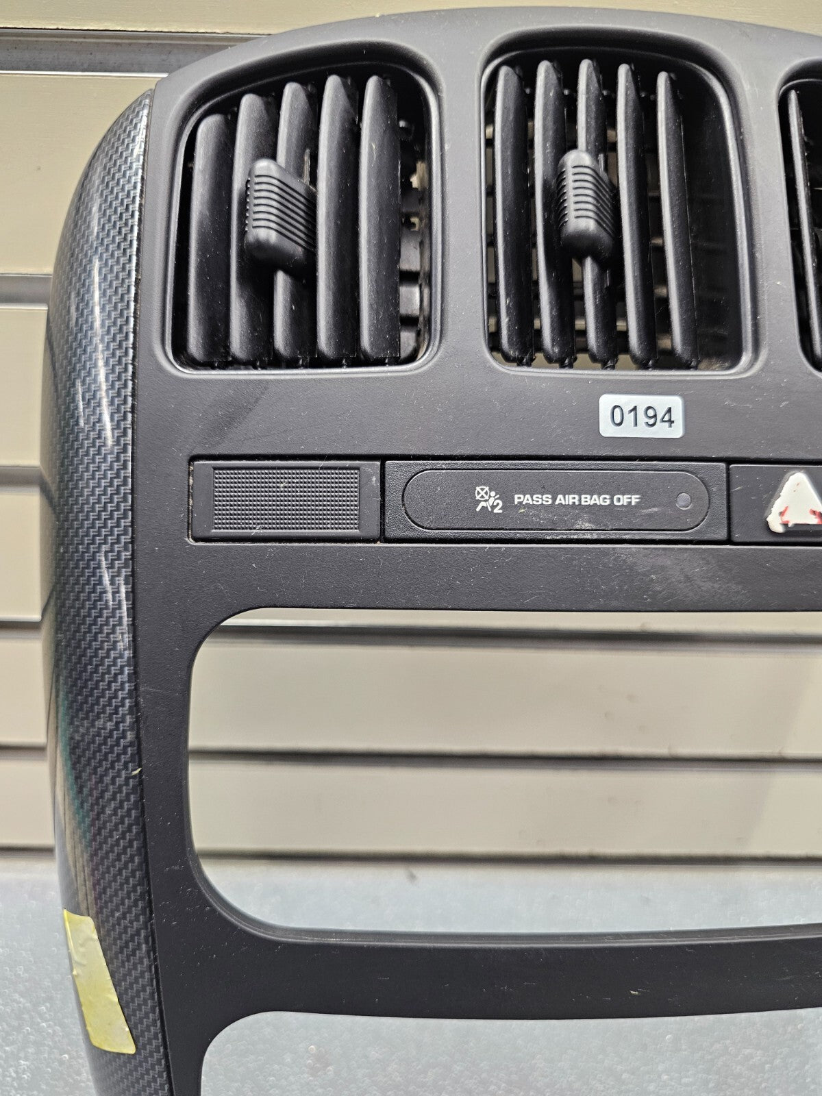 01-07 Caravan Town & Country Voyager Dash Radio Climate TRIM Bezel Carbon BLACK