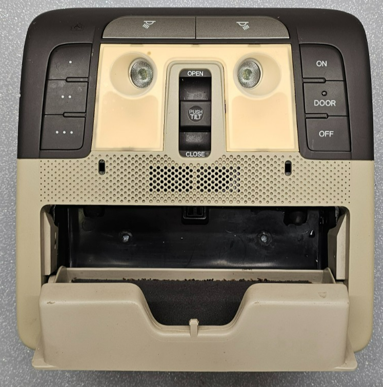🔥09-14 ACURA MDX TL UPPER OVERHEAD CONSOLE STORAGE COMPARTMENT ASSEMBLY TAN