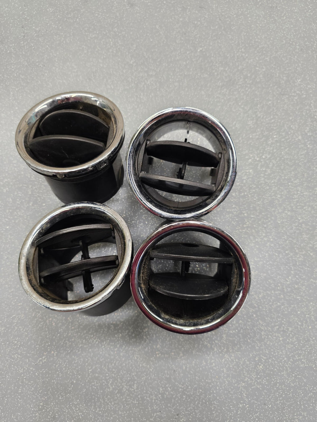 🔥04-08 Ford F-150 Dash A/C Air Vent Heater Temperature BLACK CHROME Set: 4 VT67