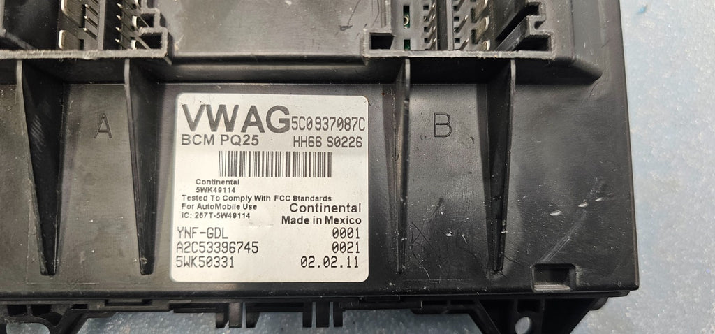 🔥11-14 VolksWagen VW Jetta Front Body Computer Control Module BCM BCU Unit OEM