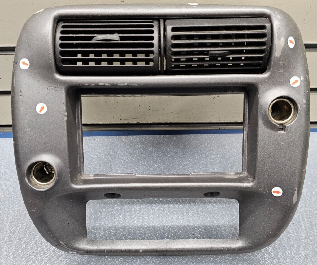 95-10 Ford Ranger EXPLORER Center Dash Radio Trim Surround Bezel Trim SILVER B2