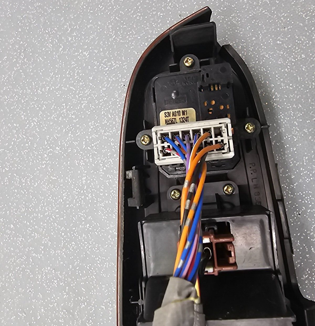 01-06 Acura MDX Left Driver Master Power Window Control Switch Assembly Wood OEM