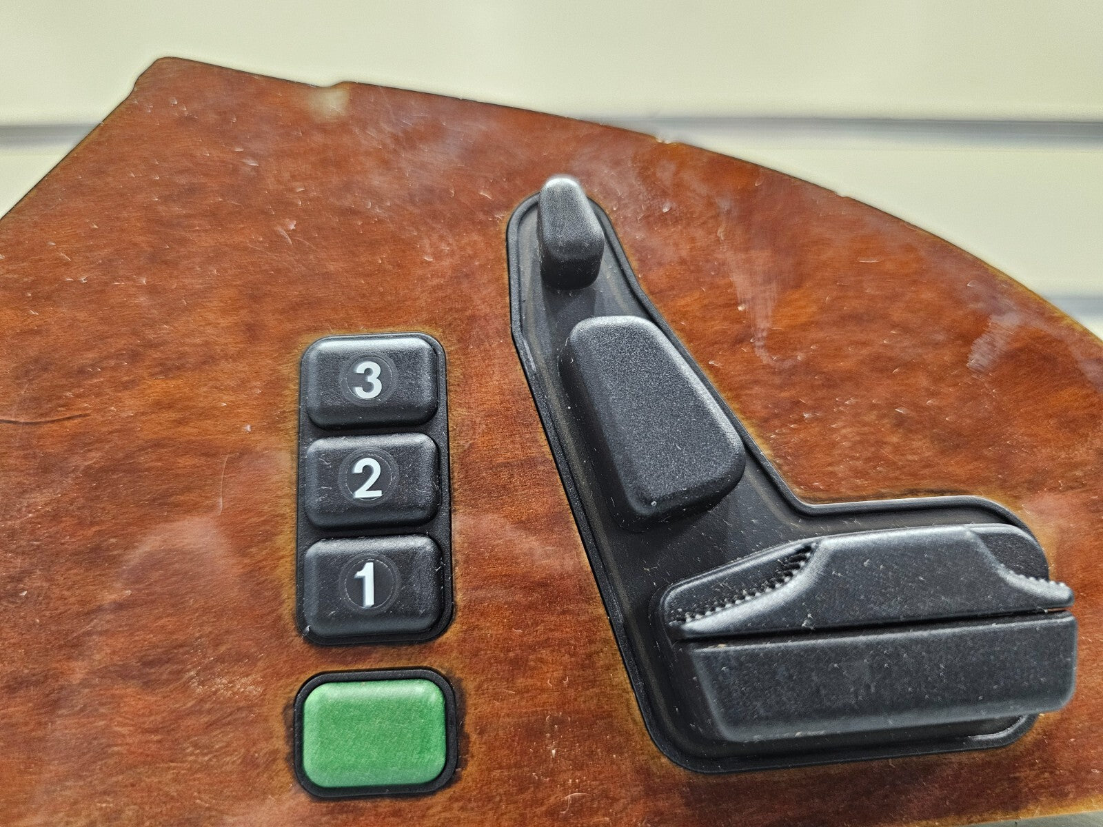 92-99 Mercedes W140 S500 S420 Front Master Left Driver Seat Adjuster Switch WOOD