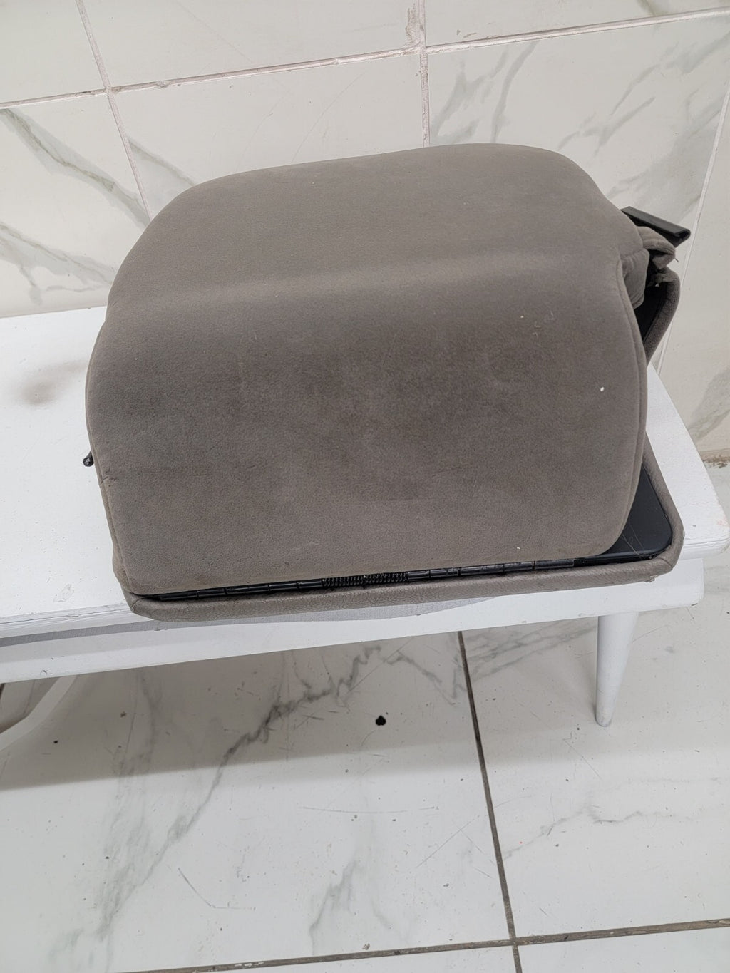 🔥2002-2008 Dodge RAM Center Console Jump Seat ARMREST Cover Lid Leather Tan JS7
