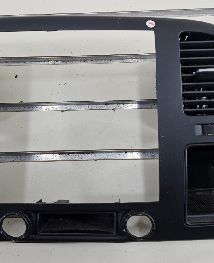 🔥07-14 Silverado SIERRA Center Dash Radio Bezel AC Climate Trim 2 Vent BLACK B6