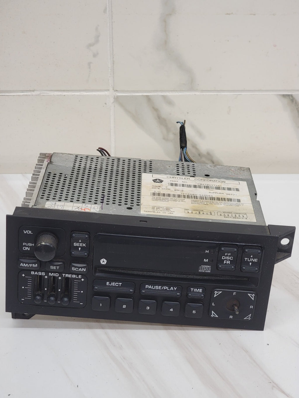 🔥85-00 DODGE CHRYSLER JEEP WRANGLER TRUCK OEM Stereo CD Player Bluetooth Featur