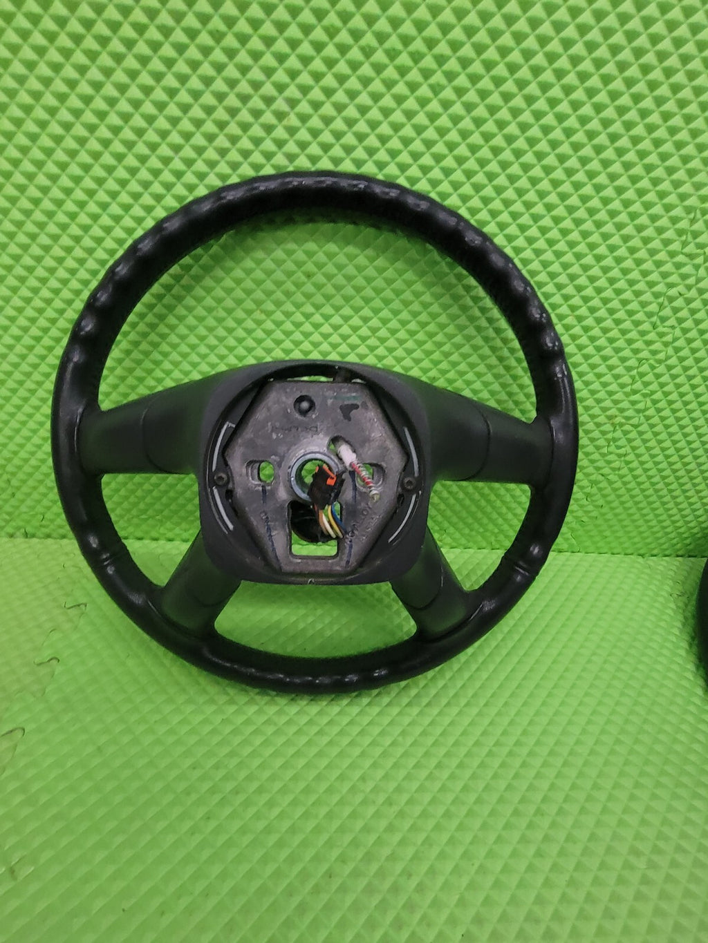 🔥03-07 H2 Black Leather Driver Column Steering Wheel Radio Volume Controls OEM