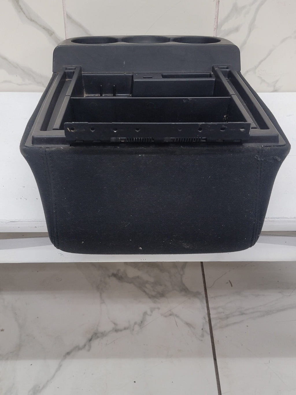 🔥07-13 SILVERADO SIERRA Center Console JUMP SEAT Armrest 3 CUP Holder BLACK JS5