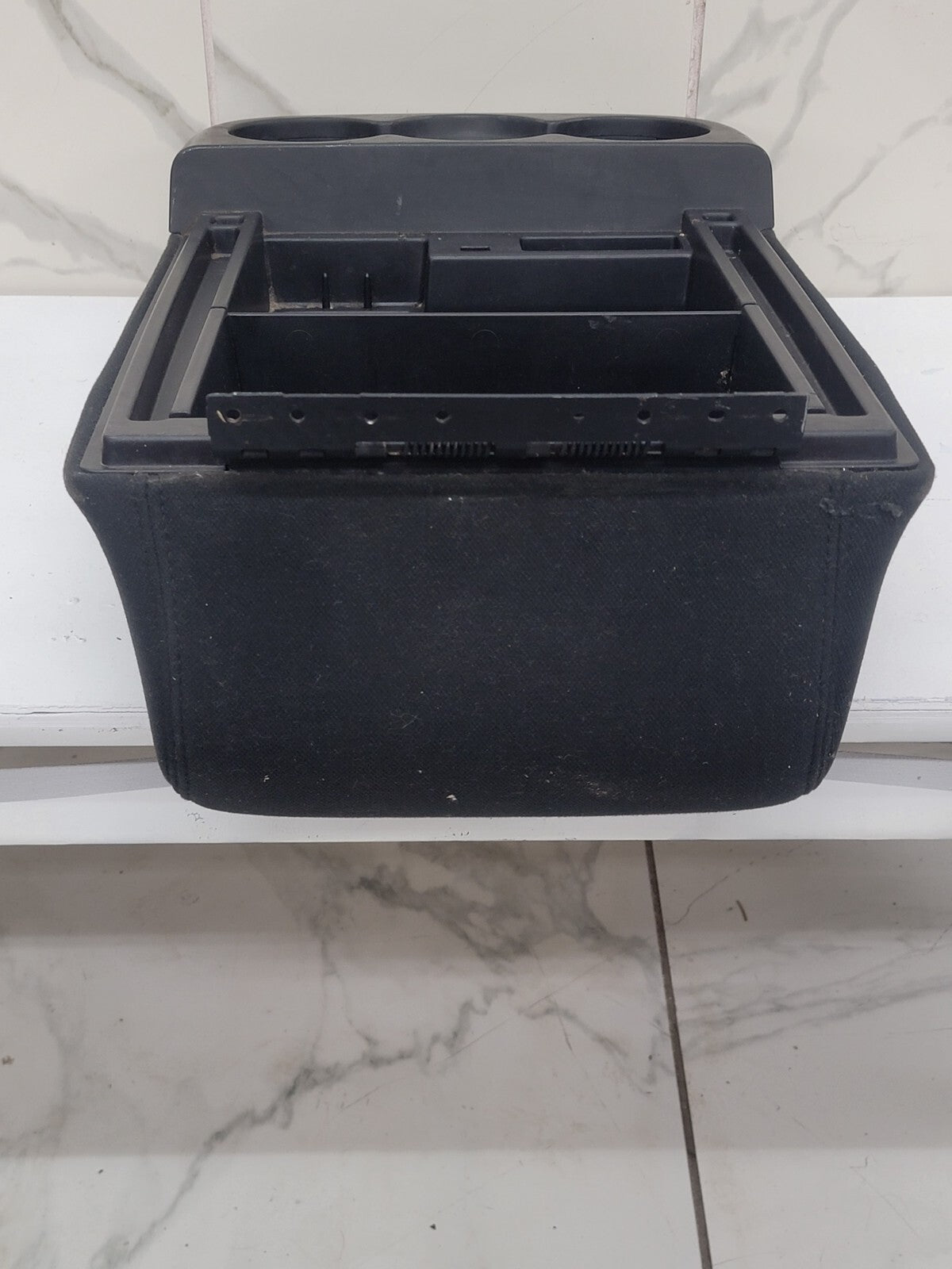 🔥07-13 SILVERADO SIERRA Center Console JUMP SEAT Armrest 3 CUP Holder BLACK JS5