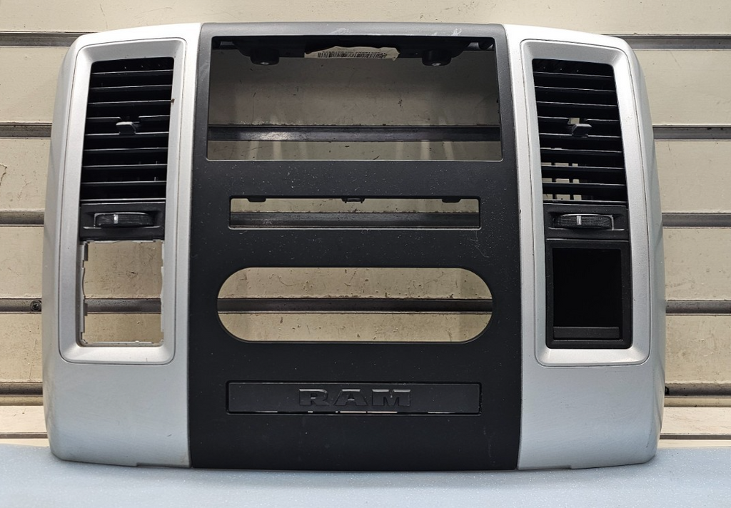 🔥09-12 Dodge Ram Dash AM FM Radio Stereo Display Panel Bezel Trim silver