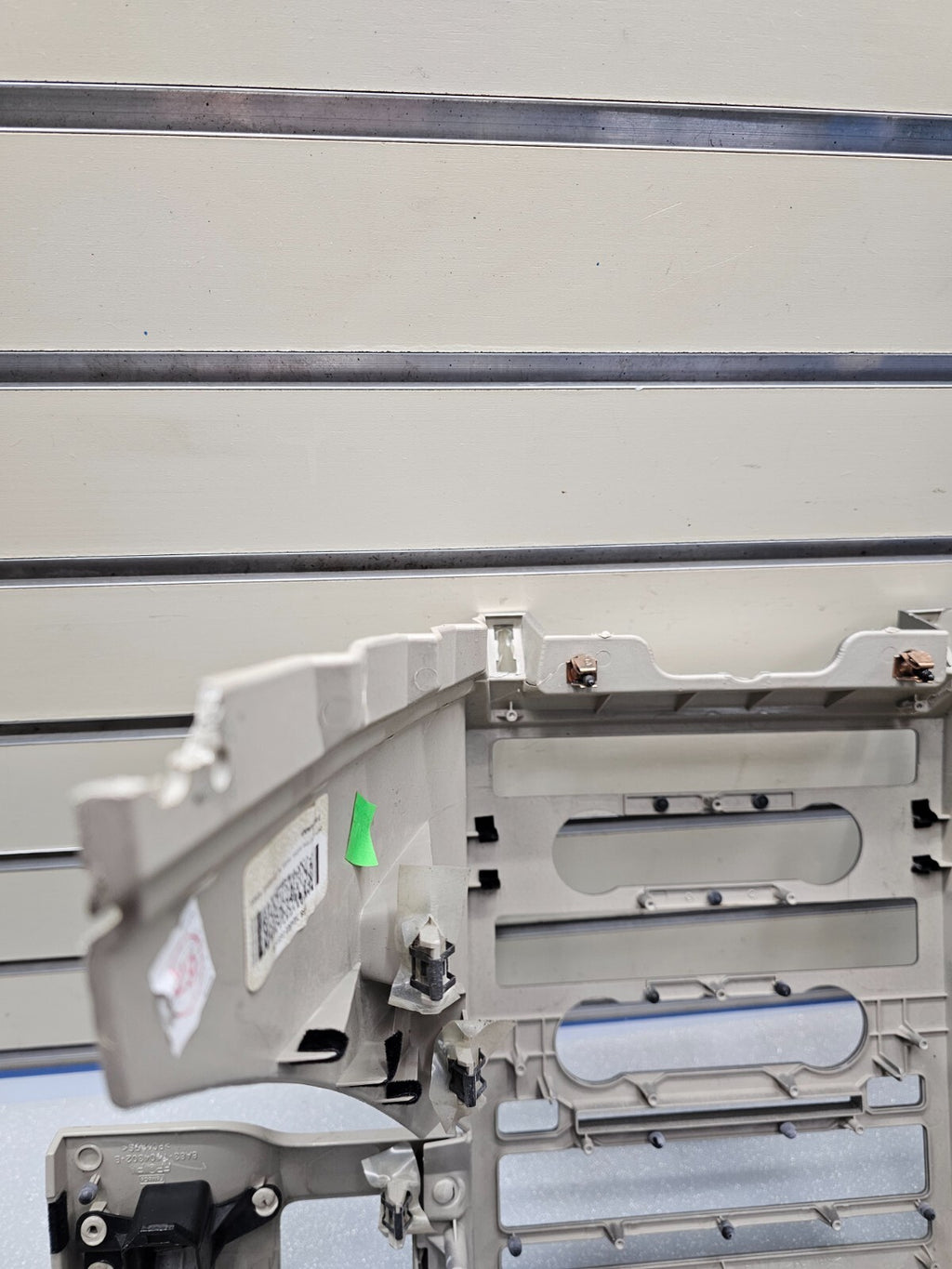 🔥09-12 FORD FLEX FRONT CENTER DASH RADIO A/C CLIMATE BEZEL TRIM OEM SILVER/TAN