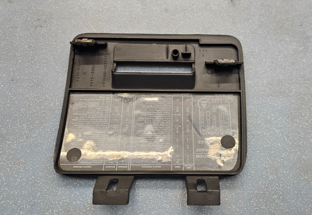 🔥92-97 Ford F150 F250 F350 Bronco Fuse box Cover Trim Panel Bezel black OEM