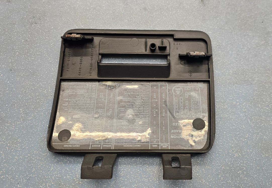 🔥92-97 Ford F150 F250 F350 Bronco Fuse box Cover Trim Panel Bezel black OEM