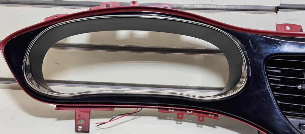 🔥13- 16 DODGE DART CLUSTER RADIO BEZEL WITH NAVIGATION DISPLAY SCREEN black/red