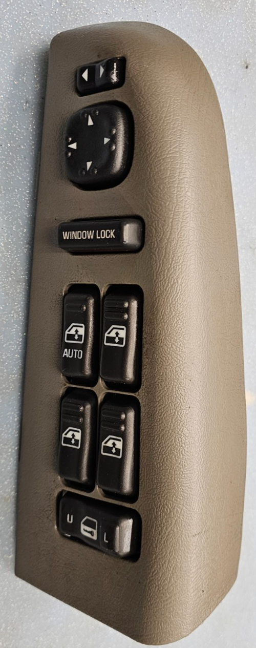 🔥99-02 Tahoe Suburban Left Driver Master Power Window Switch Assembly DK TAN