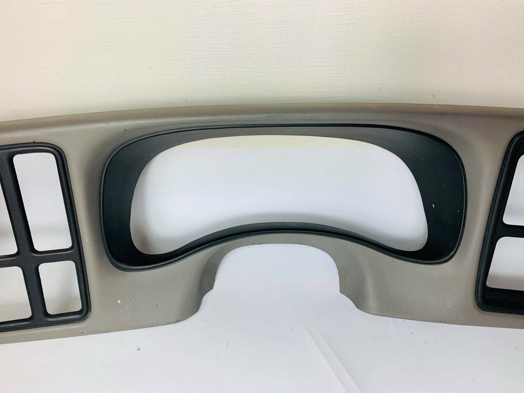 🔥99-02 CHEVY GMC Instrument Cluster Speedo Dash Trim Panel Radio Bezel GRAY C4