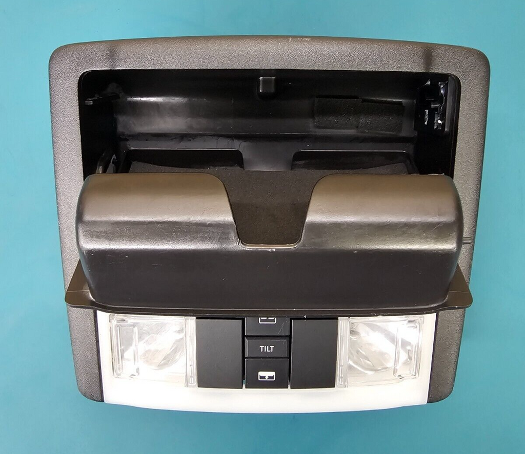 07-14 Expedition Navigator Overhead Console Dome Map Light Sunroof Storage BLACK