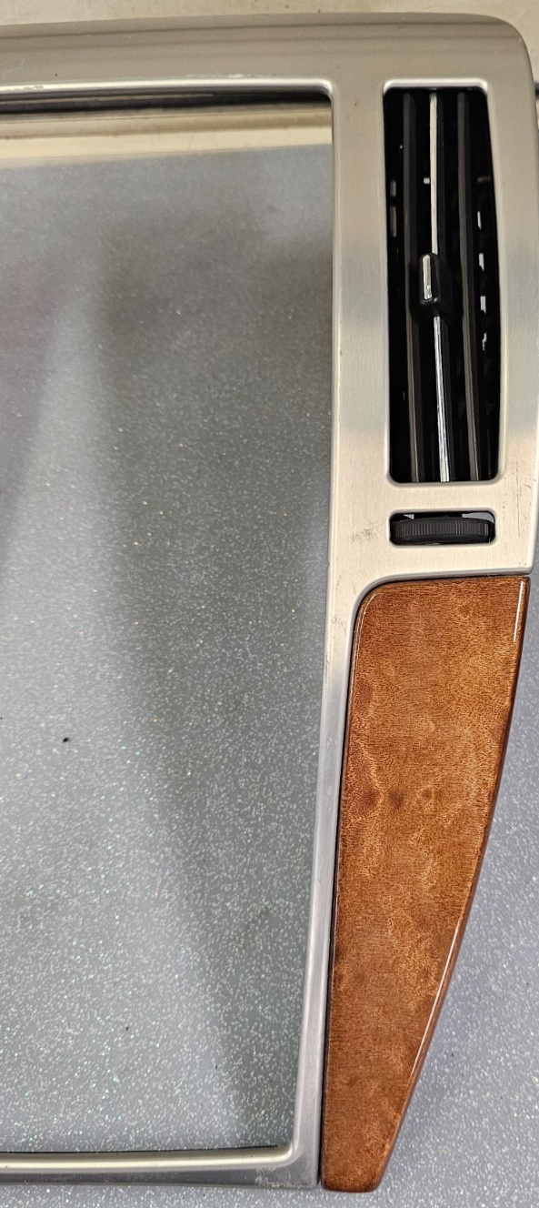 🔥08-11 CADILLAC STS CENTER DASH RADIO STEREO NAVIGATION TRIM BEZEL SILVER/WOOD