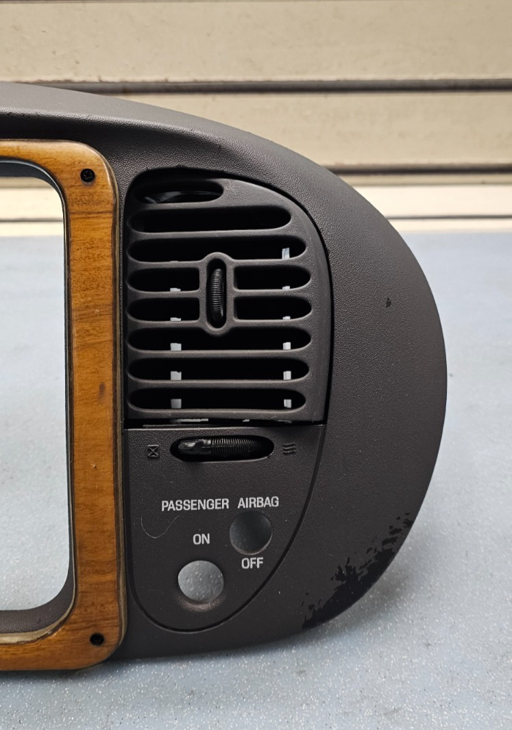 🔥97-03 Ford F150 Dash FM Radio Climate Trim Stereo BEZEL Panel Wood/Gray B1