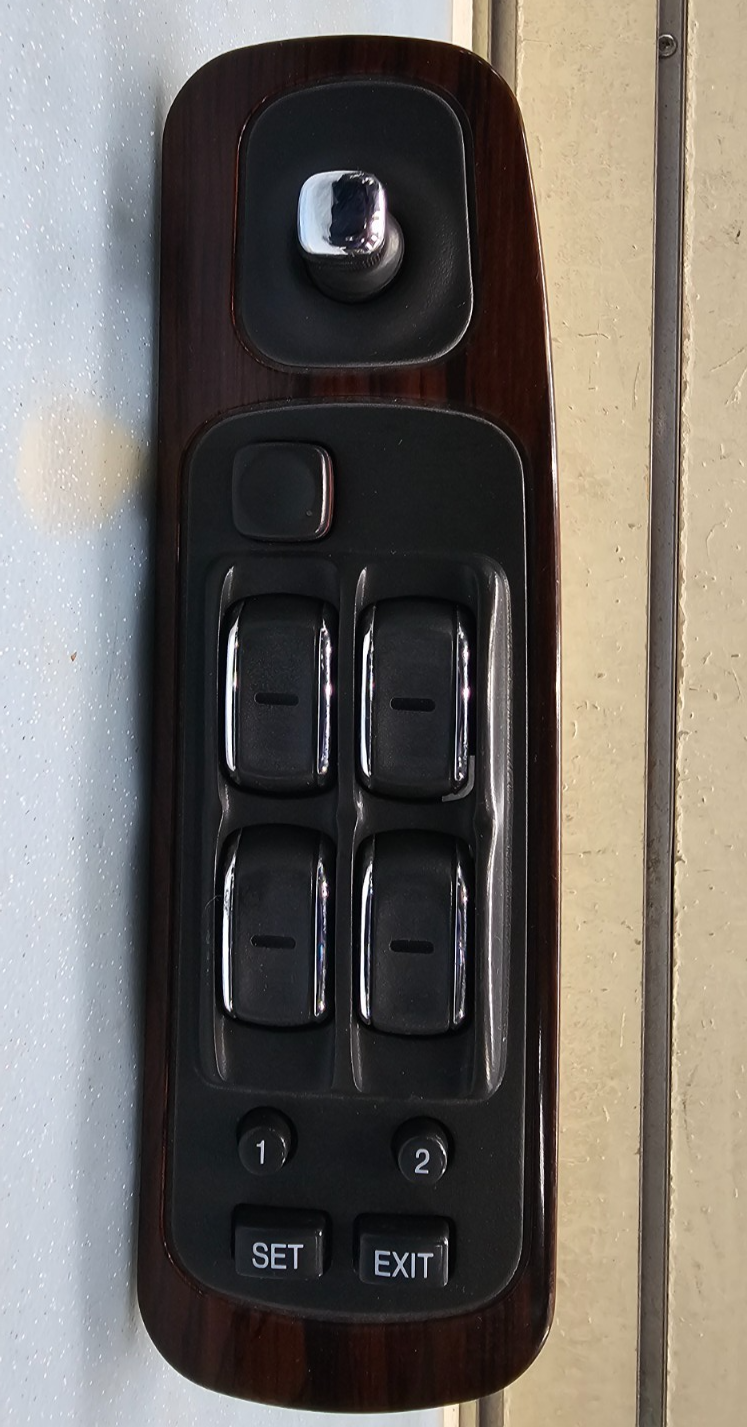 🔥97-99 Cadillac Deville Driver Left Master Window Door Switch Bezel Red/Black