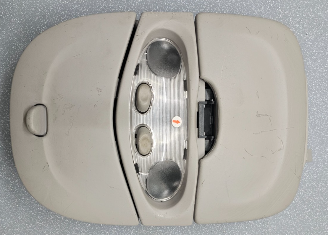 🔥98-02 CONTINENTAL OVERHEAD CONSOLE DOME MAP LIGHT LAMP STORAGE ASSEMBLY TAN