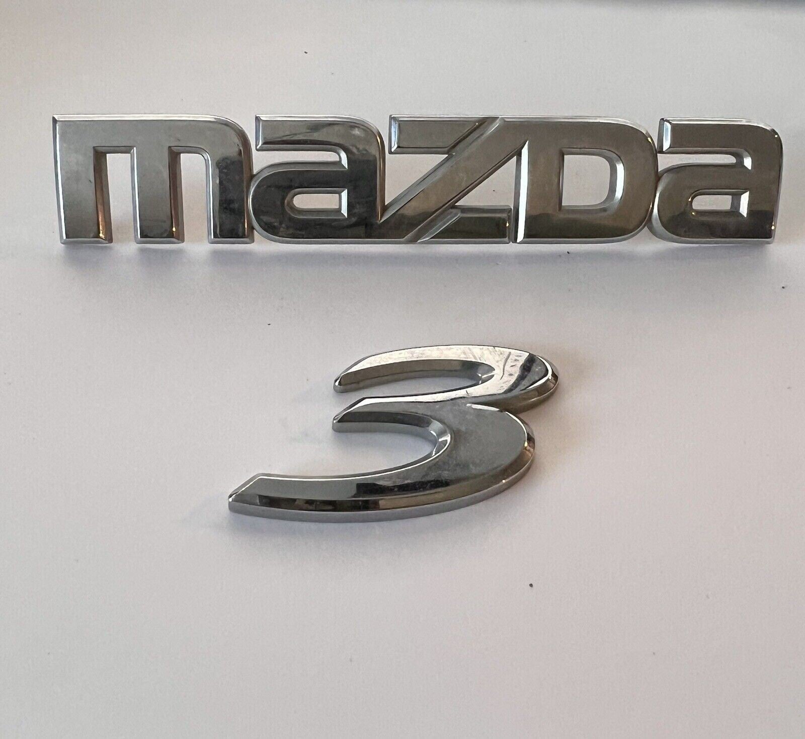 🔥2004 - 2009 Mazda 3 Emblem Badge Letters Logo Symbol Trunk Rear Chrome OEM C36