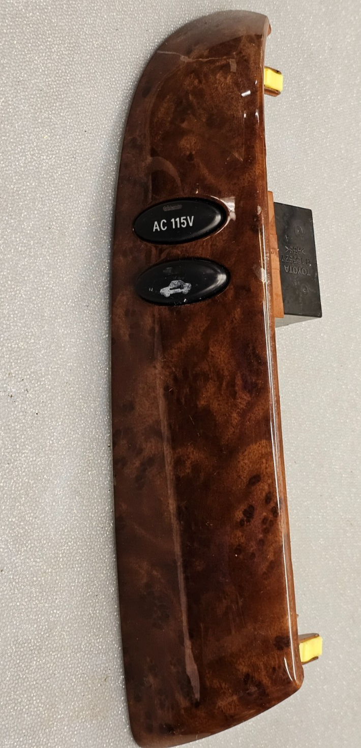 🔥04-10 Toyota Sienna Dash Hazard Defrost Light Door Switch Trim Bezel Wood