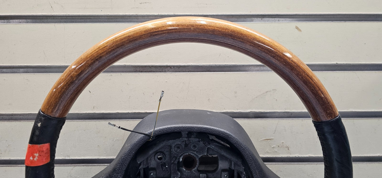🔥98-04 Grand Marquis Crown Victoria Town Car Driver Steering Wheel Leather WOOD