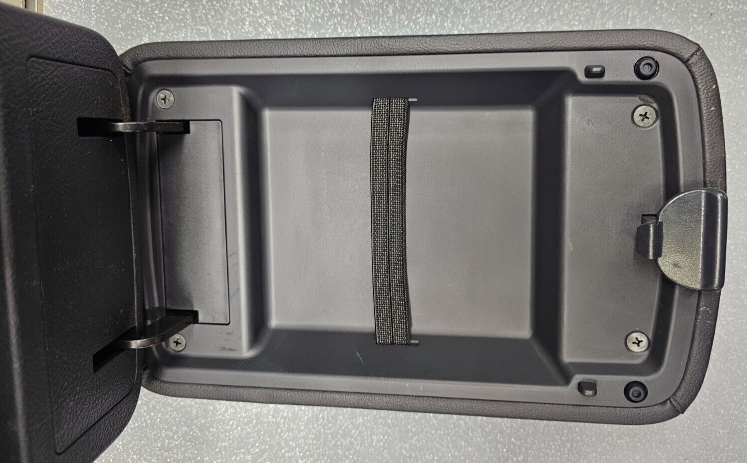 07-12 Santa Fe Center Console Arm Rest Cover Lid Top Pad Storage Assembly Black