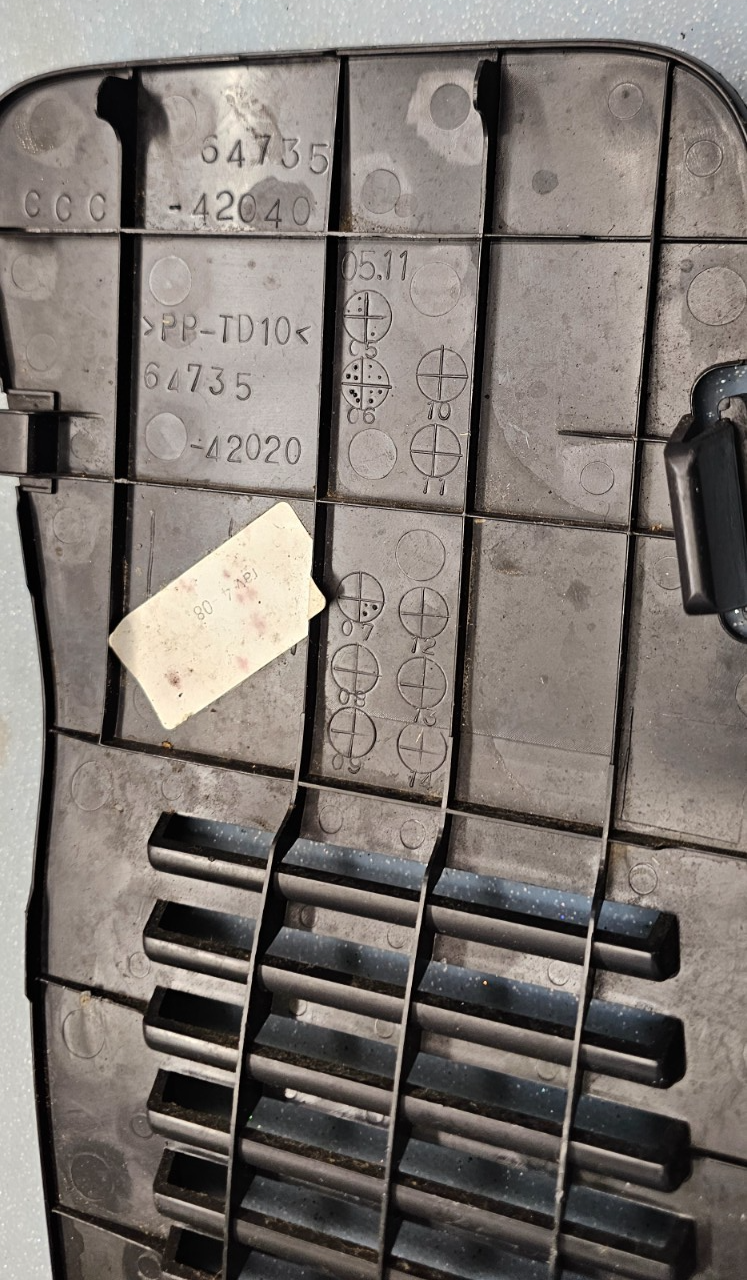 06-14 Toyota Rav4 LH Deck Service Hole Cover Rear Access Panel Trunk Cargo Trim