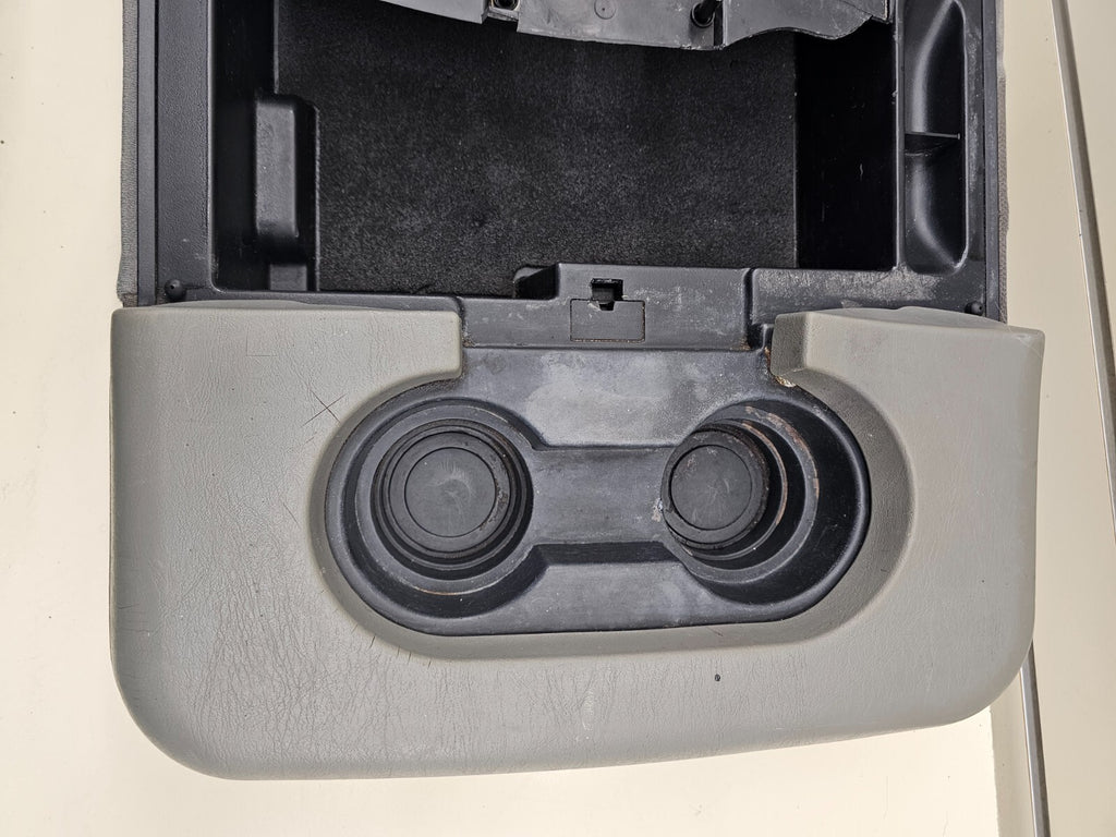 🔥99-10 Ford F250 F350 Center Console JUMP SEAT Storage Arm Rest CLOTH GRAY JS3