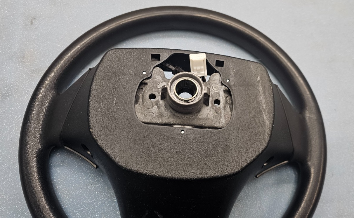 07-09 Elantra Left Driver Steering Column Wheel 9P Cruise Control Leather Black