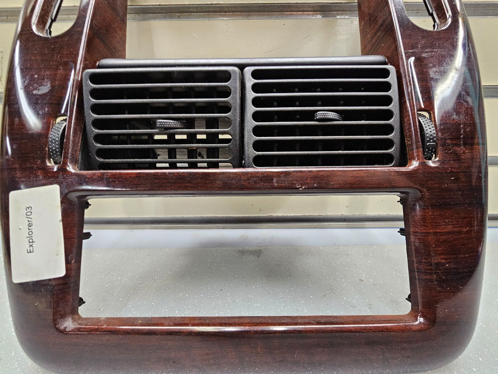 🔥02-05 FORD EXPLORER RADIO AUDIO CLIMATE TEMPERATURE CONTROL BEZEL TRIM WOOD