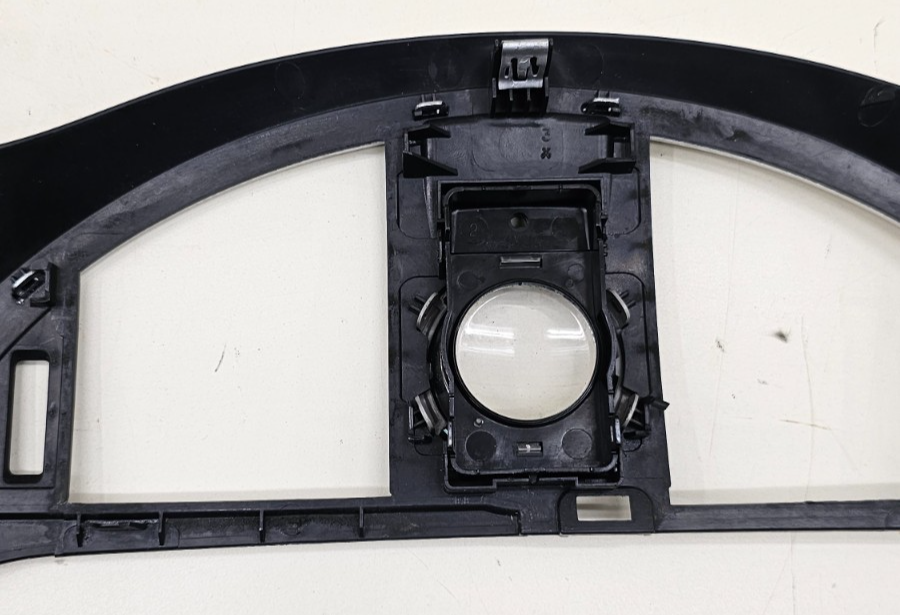 🔥08-12 BUICK ENCLAVE Center Dash Clock Instrument Panel Trim Woodgrain Silver