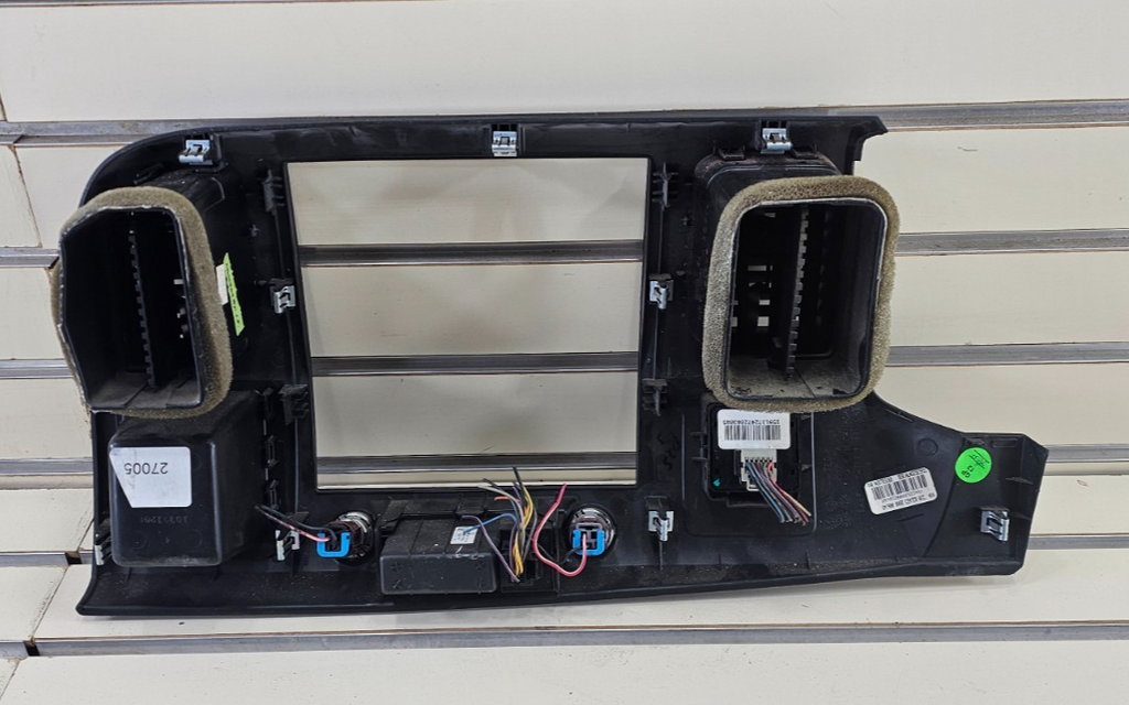 🔥07-14 Silverado SIERRA Center Dash Radio Bezel AC Climate Trim 2 Vent BLACK B6