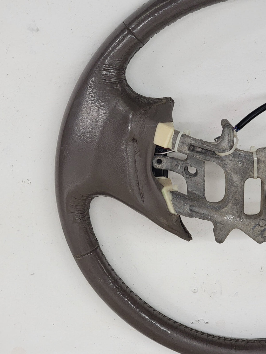 🔥1997-2003 Ford F-150 Leather Steering Wheel Cruise Dash GRAY