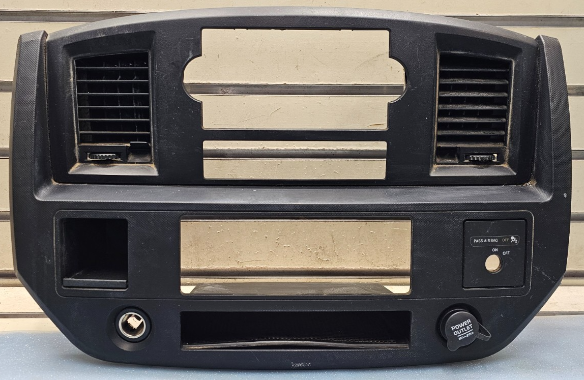 🔥06-08 Dodge RAM Dash RADIO Stereo Bezel Climate Trim Panel BLACK B11