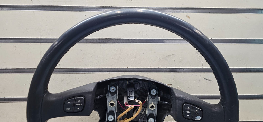🔥02-09 Trailblazer Envoy SILVERADO SIERRA YUKON STEERING WHEEL LEATHER BLACK