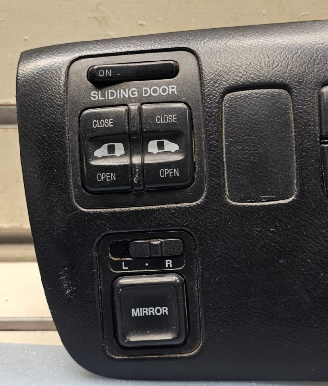 🔥99-04 HONDA ODYSSEY POWER MIRROR SLIDING DOOR SWITCH DASH PANEL BEZEL BLACK