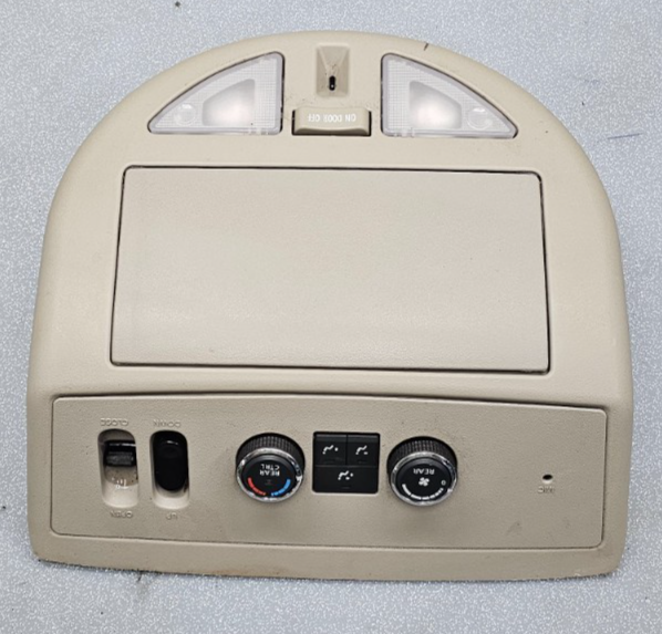 🔥08-12 NISSAN ARMADA QX56 ROOF CONSOLE OVERHEAD MAP LIGHT DOME STORAGE TAN