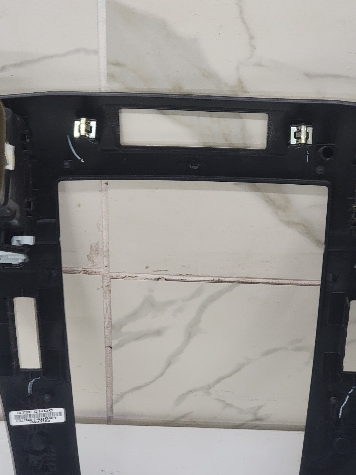 2007-2012 Cadillac Escalade Radio Dash Trim Bezel Panel Silver/Woodgrain Vent