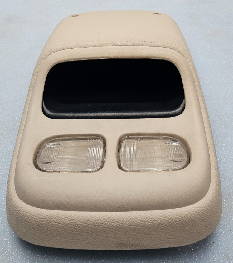 🔥94-97 Dodge RAM Front Overhead Console DOME Map Light Lamp Roof Storage Tan