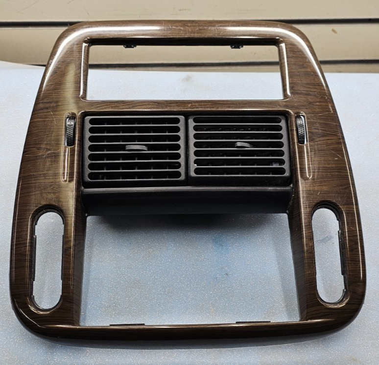 02-05 FORD EXPLORER RADIO AUDIO CLIMATE TEMPERATURE CONTROL BEZEL TRIM WOODGRAIN