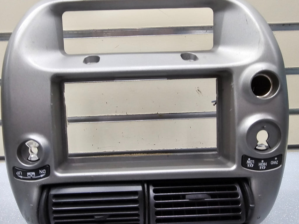 95-10 Ford Ranger EXPLORER Center Dash Radio Trim Surround Bezel Trim SILVER B2