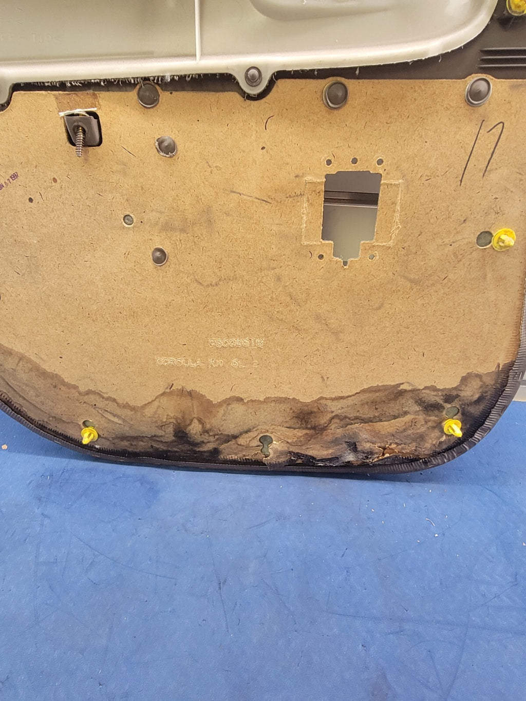 🔥93-97 Toyota Corolla Passenger Right Rear Door Panel OEM dark Tan/Tan Cloth