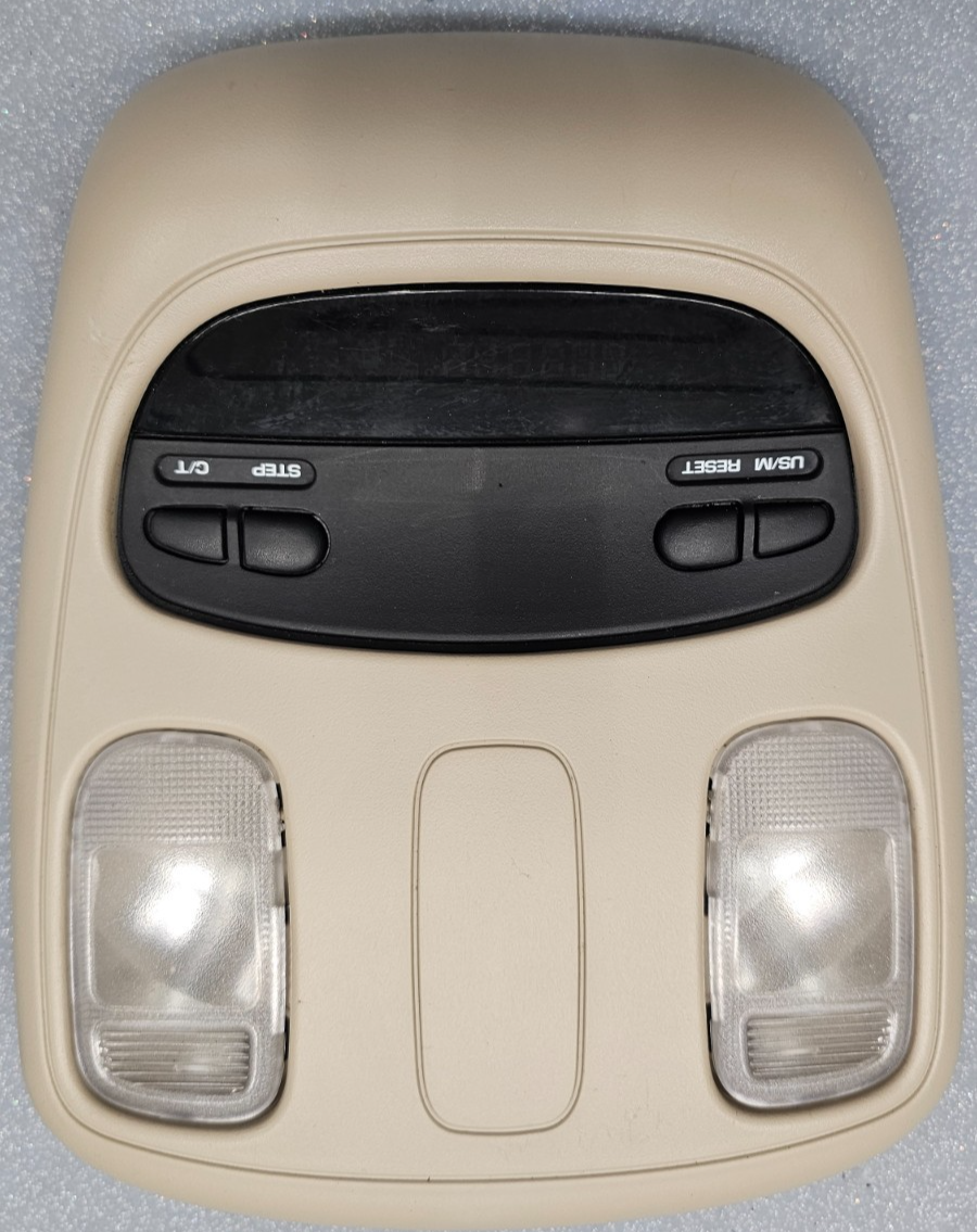 🔥02-05 Dodge RAM Overhead Console DOME Light Lamp Roof Storage Compartment Tan