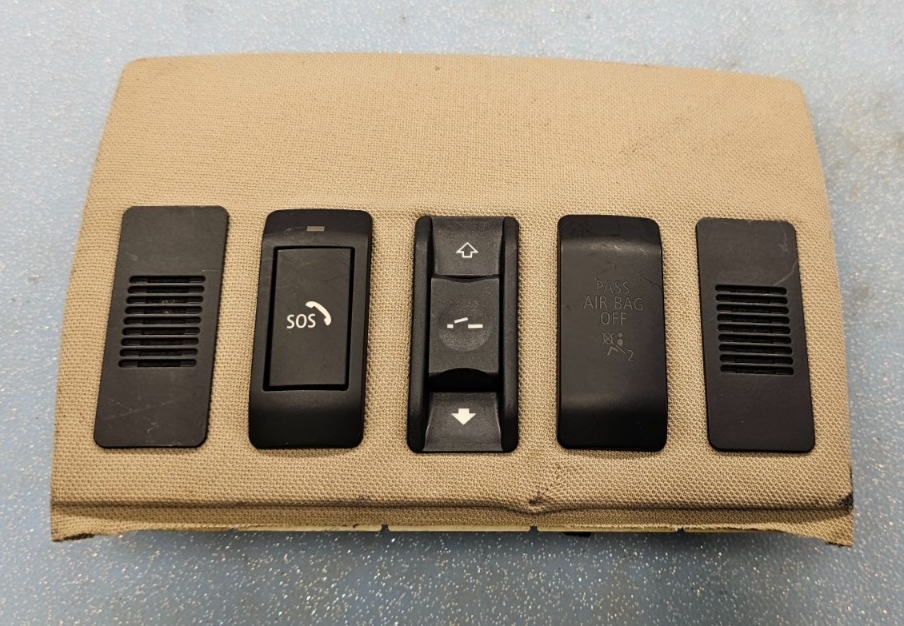 🔥2004–2010 BMW 5 Series Sunroof Control Switch Overhead Console TAN OEM