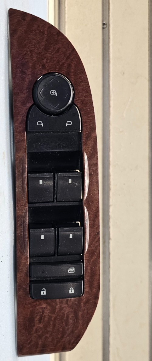 🔥07-14 Tahoe Yukon Suburban Left Driver Door Window Master Switch Wood